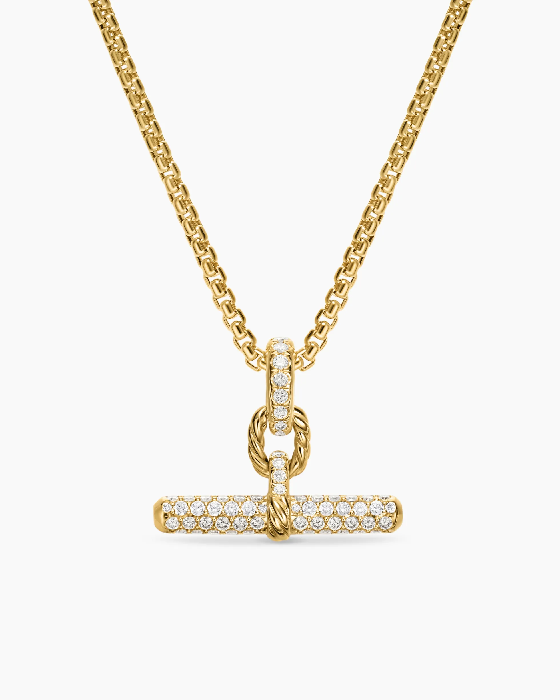 DY Madison® Toggle Pendant 18K Yellow Gold with Diamonds, 20.2mm