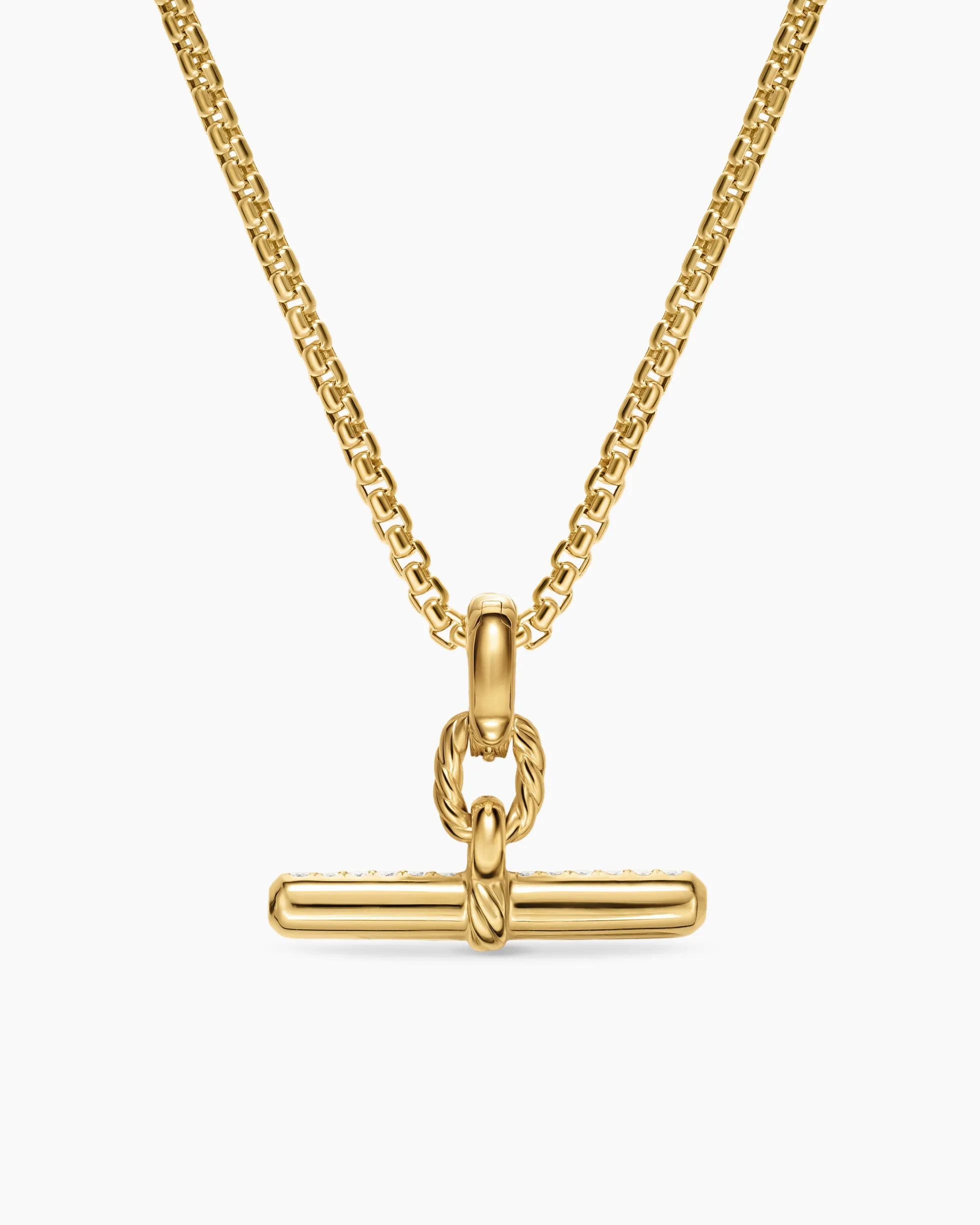DY Madison® Toggle Pendant 18K Yellow Gold with Diamonds, 20.2mm