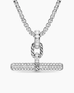 DY Madison® Toggle Pendant Sterling Silver with Diamonds, 29mm