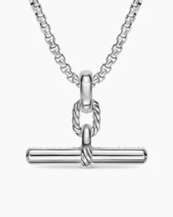 DY Madison® Toggle Pendant Sterling Silver with Diamonds, 29mm
