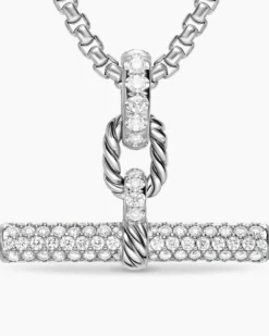 DY Madison® Toggle Pendant Sterling Silver with Diamonds, 29mm