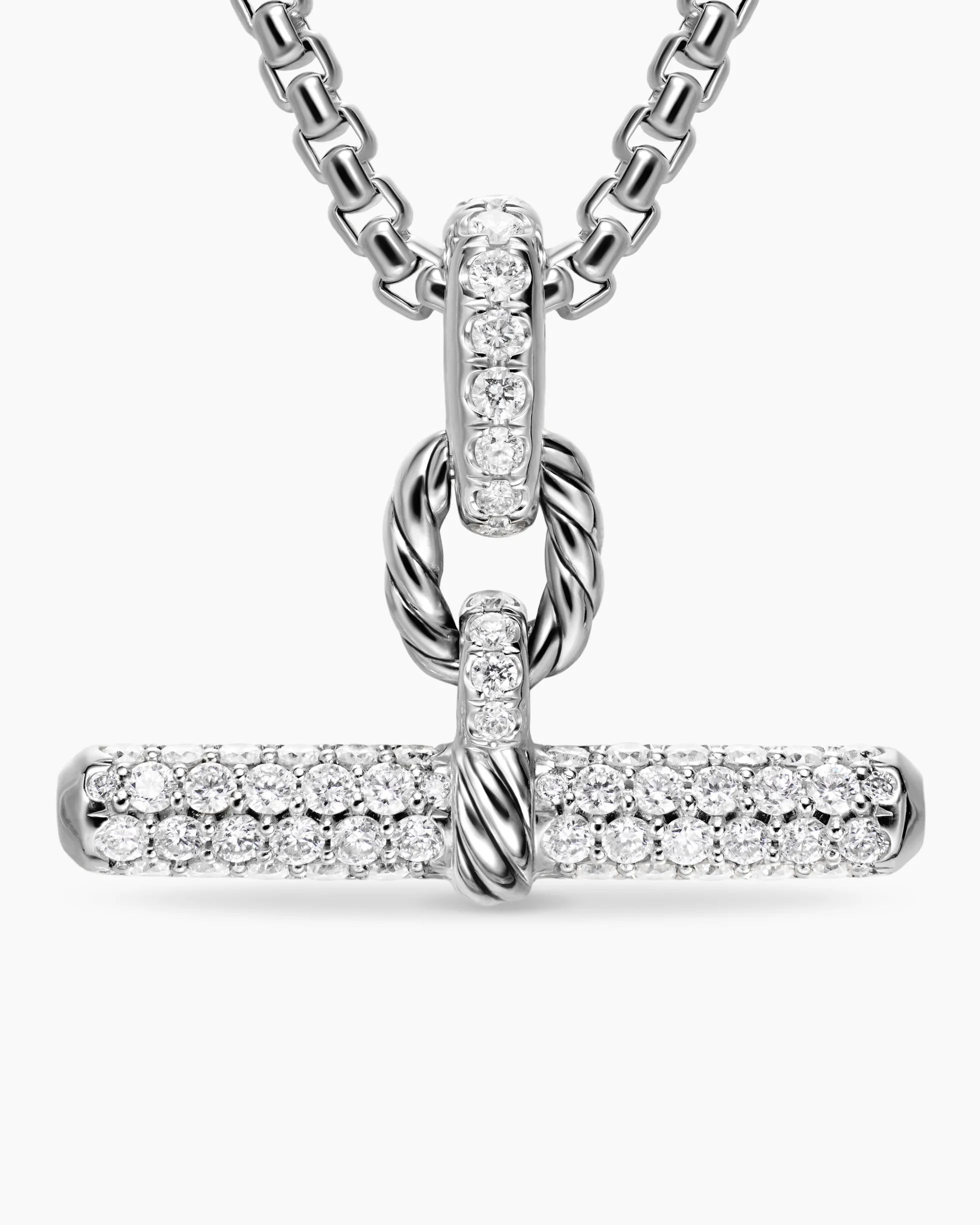 DY Madison® Toggle Pendant Sterling Silver with Diamonds, 20.2mm