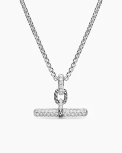 DY Madison® Toggle Pendant Sterling Silver with Diamonds, 20.2mm