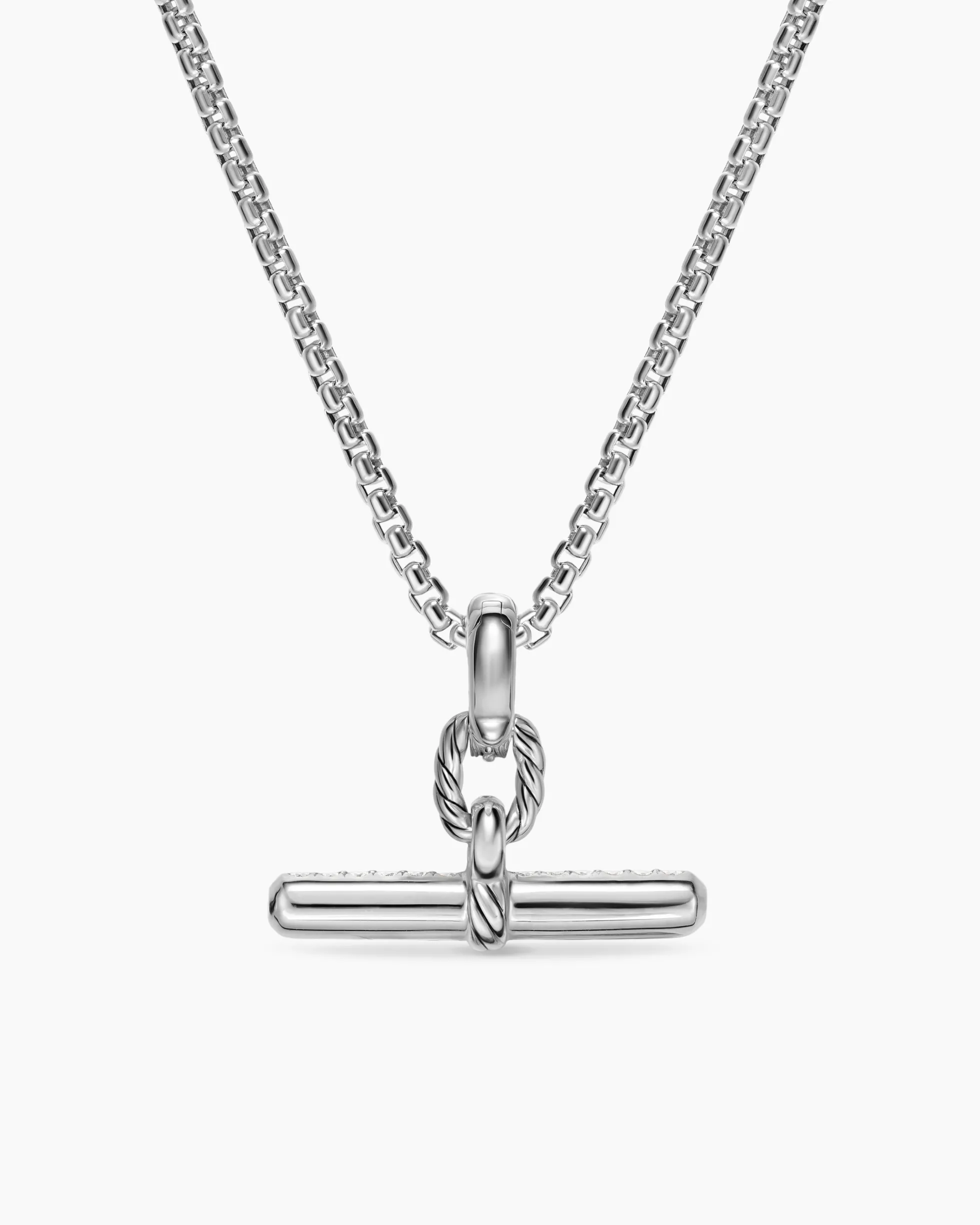 DY Madison® Toggle Pendant Sterling Silver with Diamonds, 20.2mm
