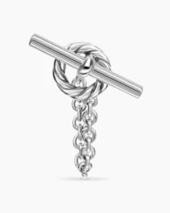 DY Mercer® Bold Toggle Chain Stud Earrings Sterling Silver, 50.4mm