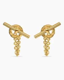 DY Mercer® Bold Toggle Chain Stud Earrings 18K Yellow Gold, 50.4mm