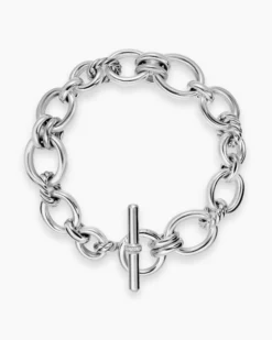 DY Mercer® Chain Bracelet Sterling Silver with Diamonds, 8mm