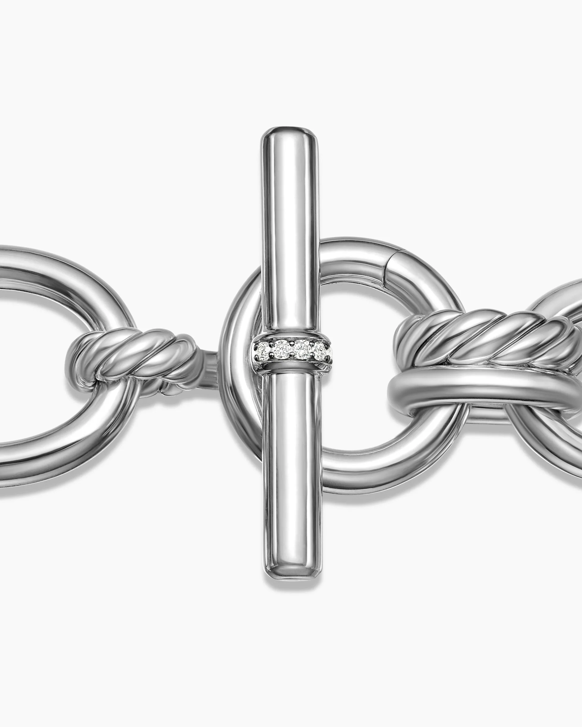 DY Mercer® Chain Bracelet Sterling Silver with Diamonds, 20mm