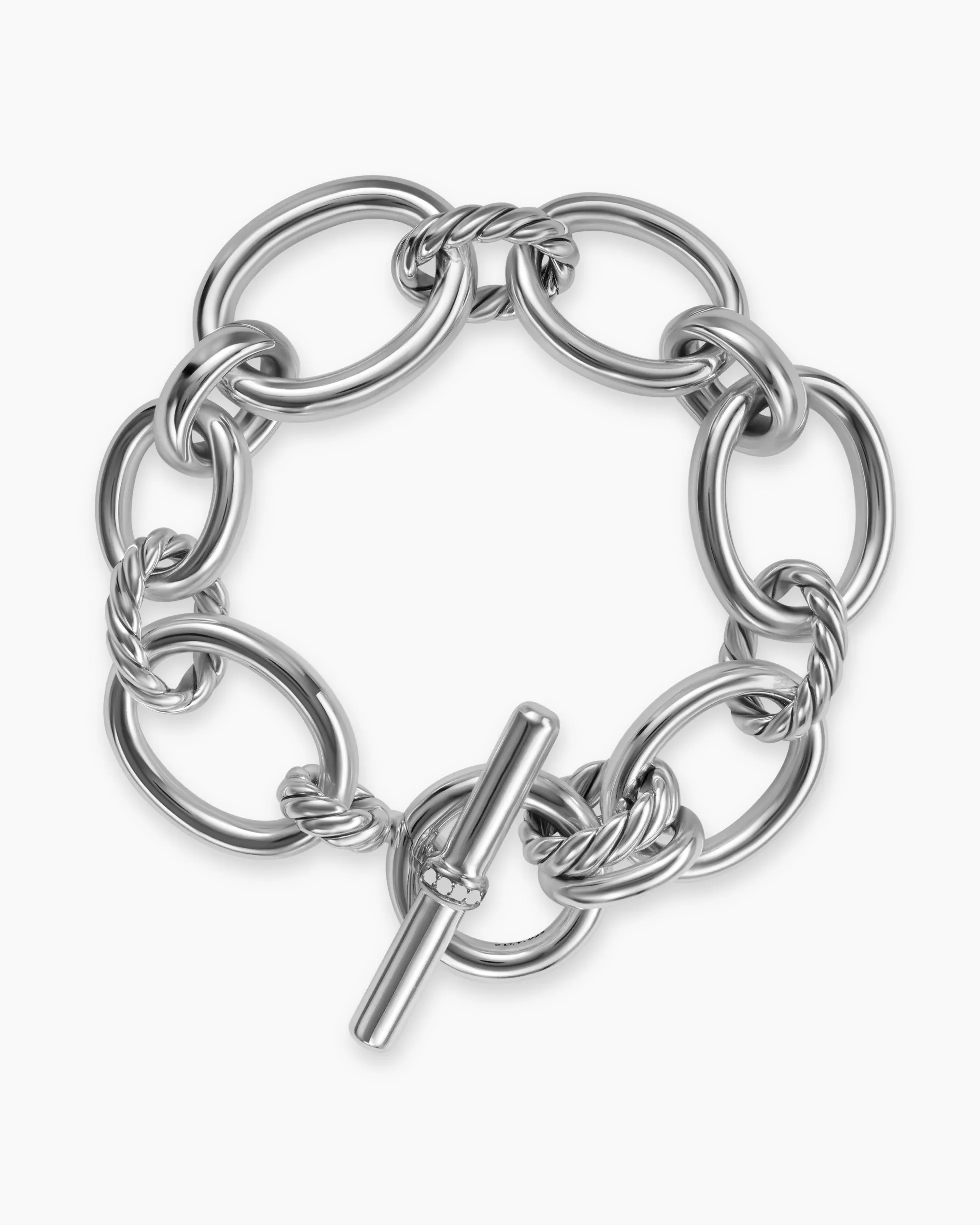 DY Mercer® Chain Bracelet Sterling Silver with Diamonds, 20mm