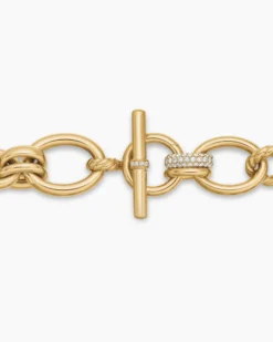 DY Mercer® Chain Necklace 18K Yellow Gold with Diamonds, 20mm