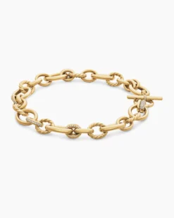 DY Mercer® Chain Necklace 18K Yellow Gold with Diamonds, 20mm