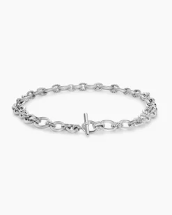 DY Mercer® Chain Necklace Sterling Silver with Diamonds, 8mm