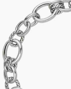 DY Mercer® Chain Necklace Sterling Silver with Diamonds, 20mm