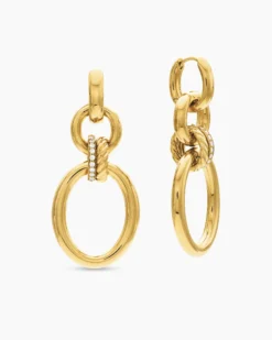 DY Mercer® Circular Drop Earrings 18K Yellow Gold with Diamonds, 50mm
