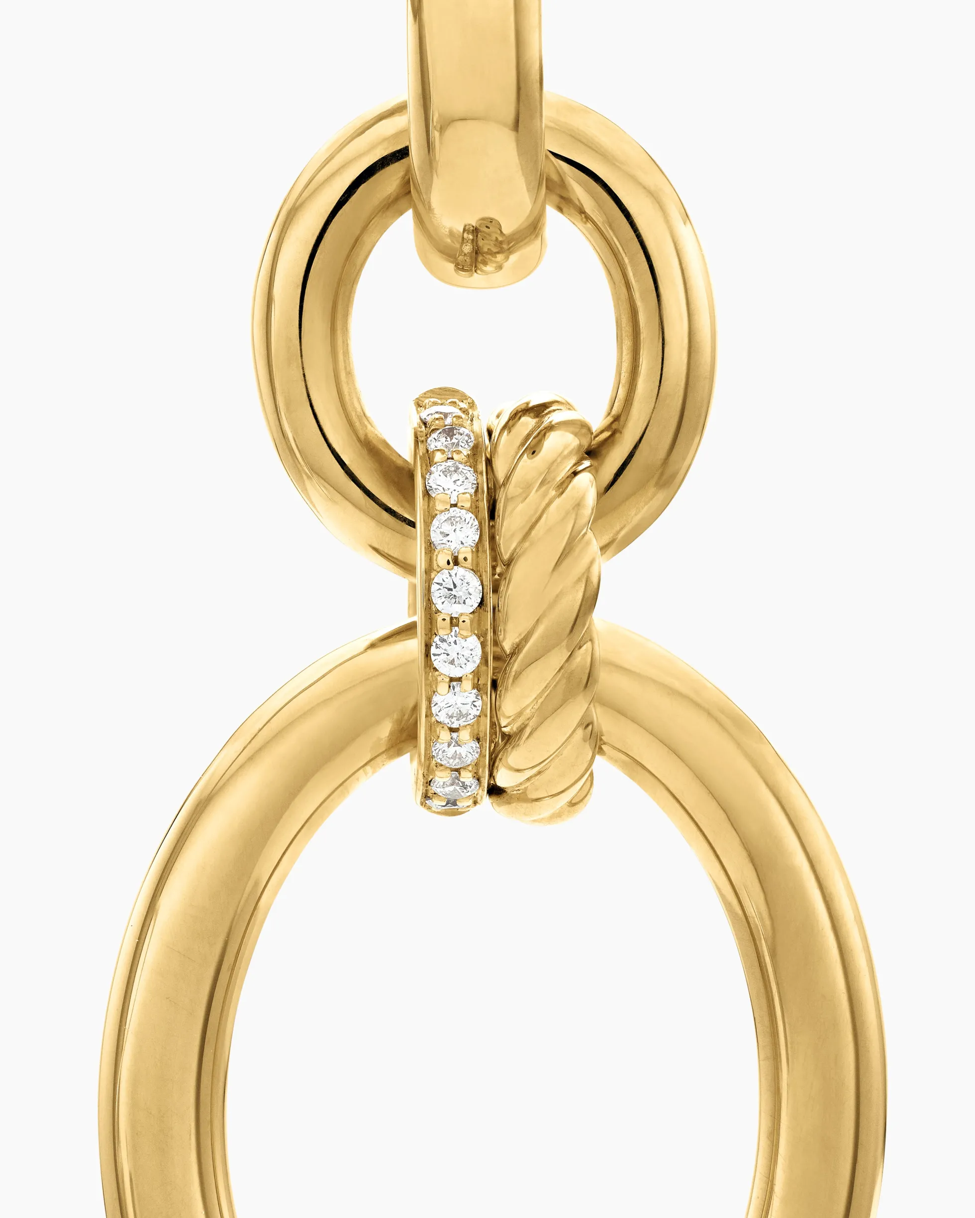 DY Mercer® Circular Drop Earrings 18K Yellow Gold with Diamonds, 50mm