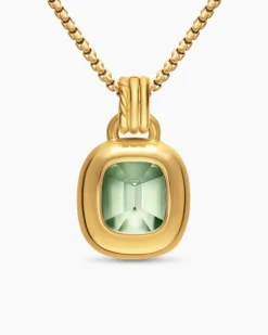 DY Mercer® Color Amulet 18K Yellow Gold with Prasiolite and Diamonds, 13mm