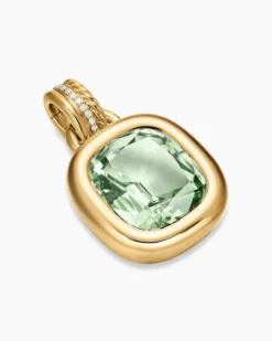 DY Mercer® Color Amulet 18K Yellow Gold with Prasiolite and Diamonds, 17mm