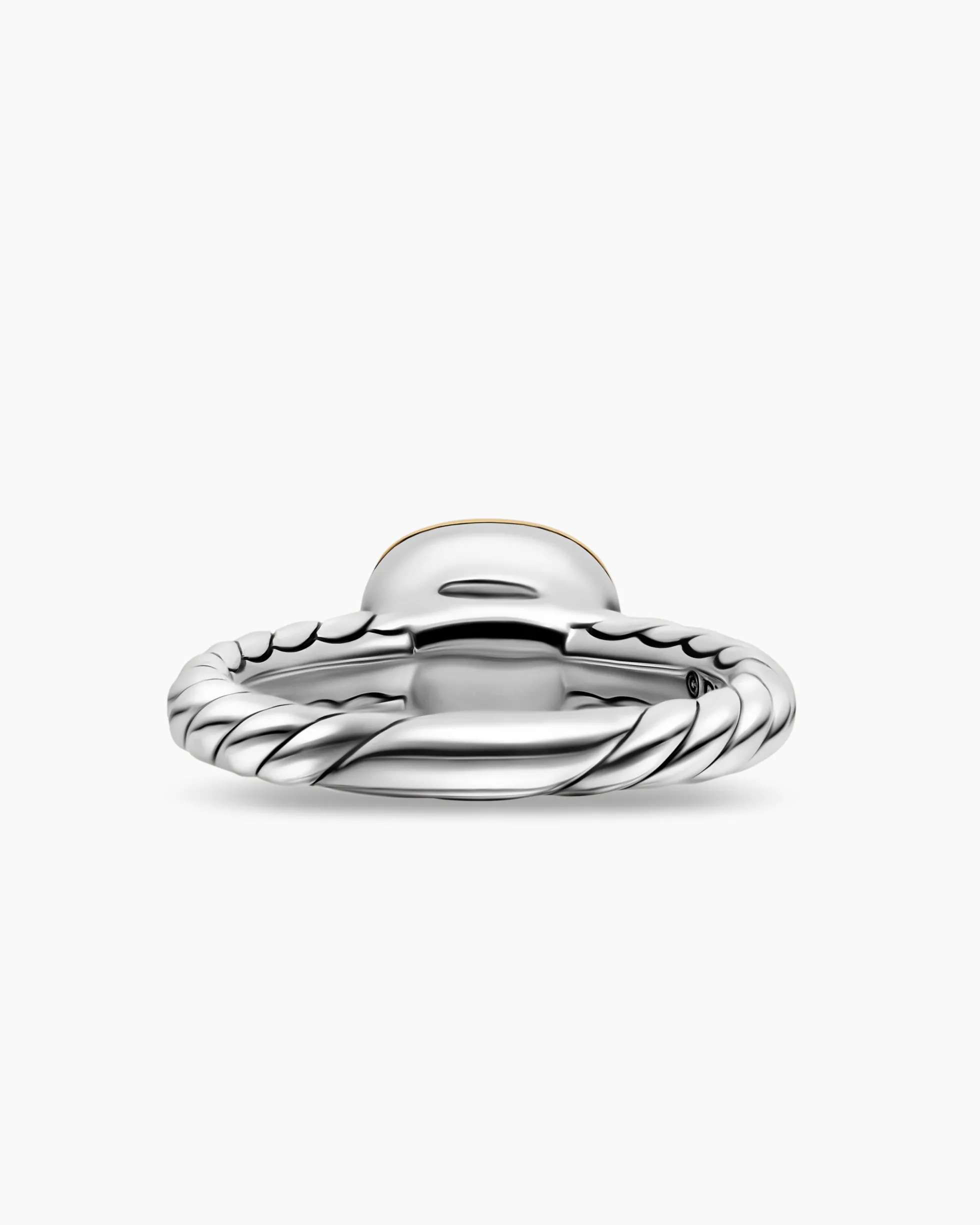 DY Mercer® Color Stone Ring Sterling Silver with 18K Yellow Gold and Champagne Citrine, 7mm