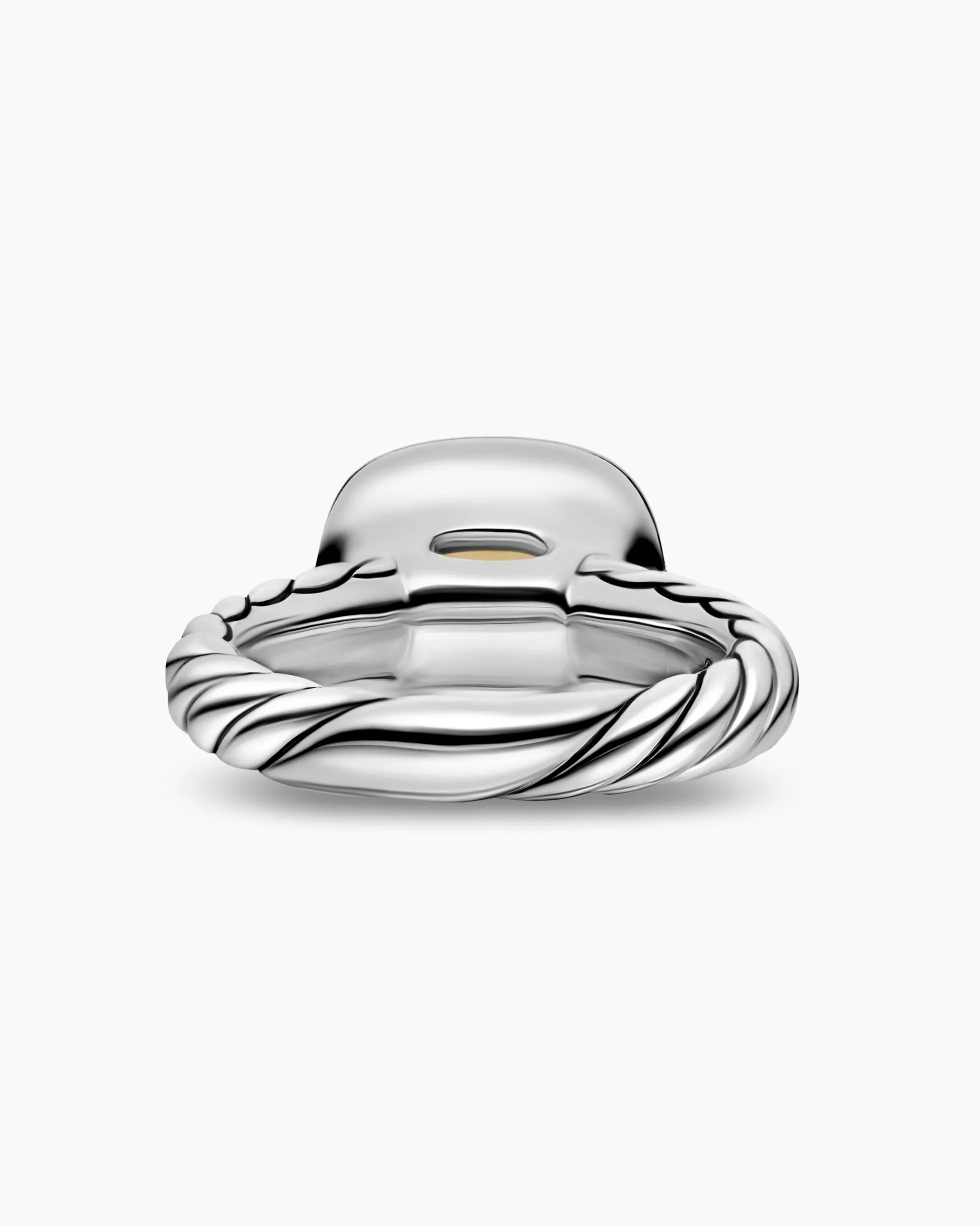 DY Mercer® Color Stone Ring Sterling Silver with 18K Yellow Gold and Champagne Citrine, 10mm