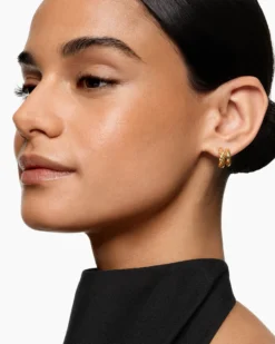 DY Mercer® Double Hoop Huggie Earrings 18K Yellow Gold, 13.5mm
