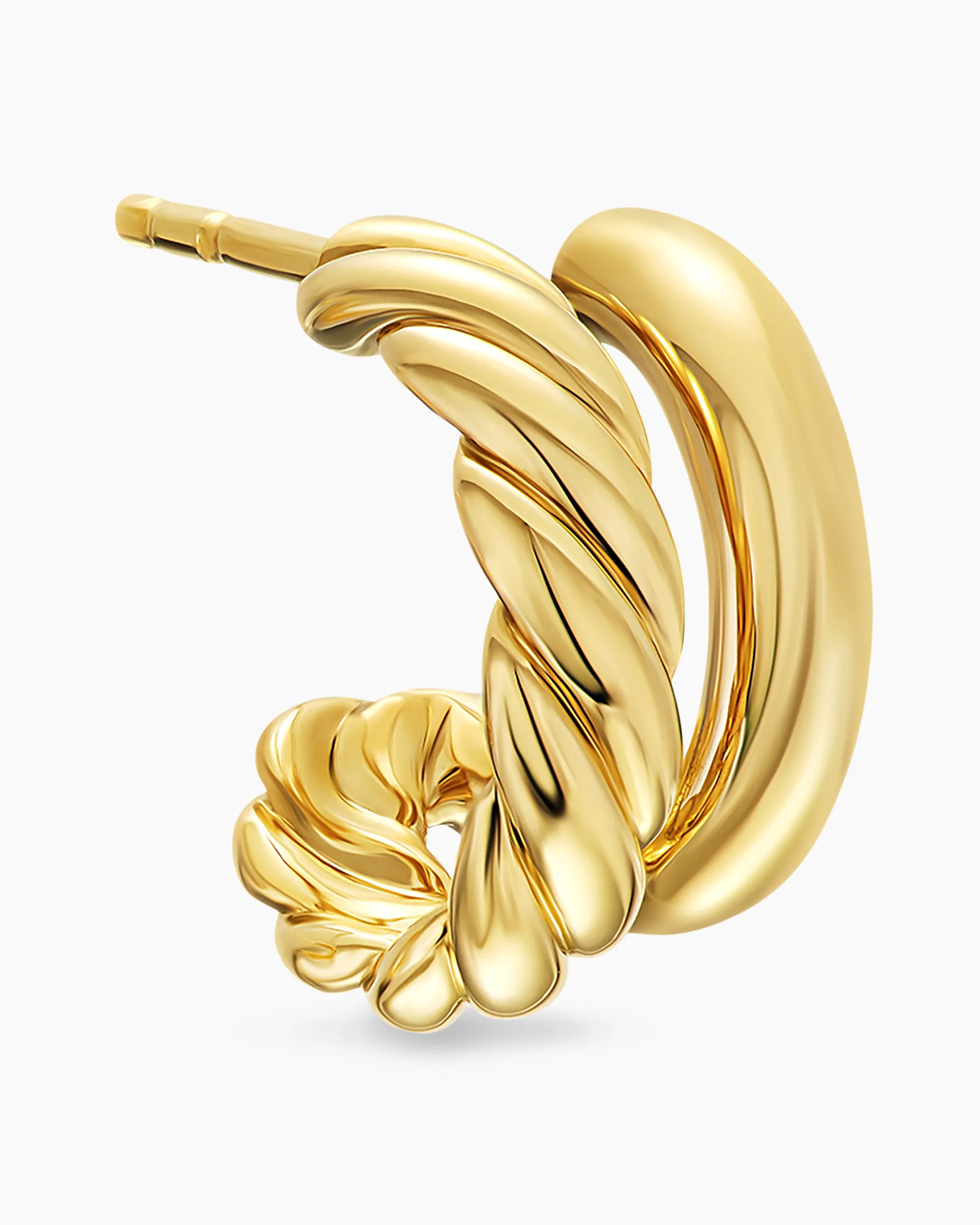 DY Mercer® Double Hoop Huggie Earrings 18K Yellow Gold, 13.5mm