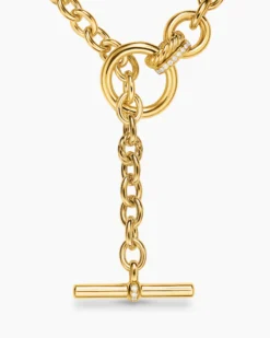 DY Mercer® Double Row Toggle Chain Necklace 18K Yellow Gold with Diamonds, 8mm