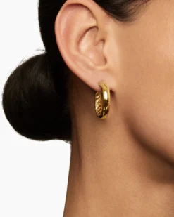 DY Mercer® Hoop Earrings 18K Yellow Gold, 25.4mm