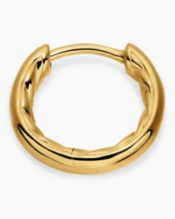 DY Mercer® Huggie Hoop Earrings 18K Yellow Gold, 12mm