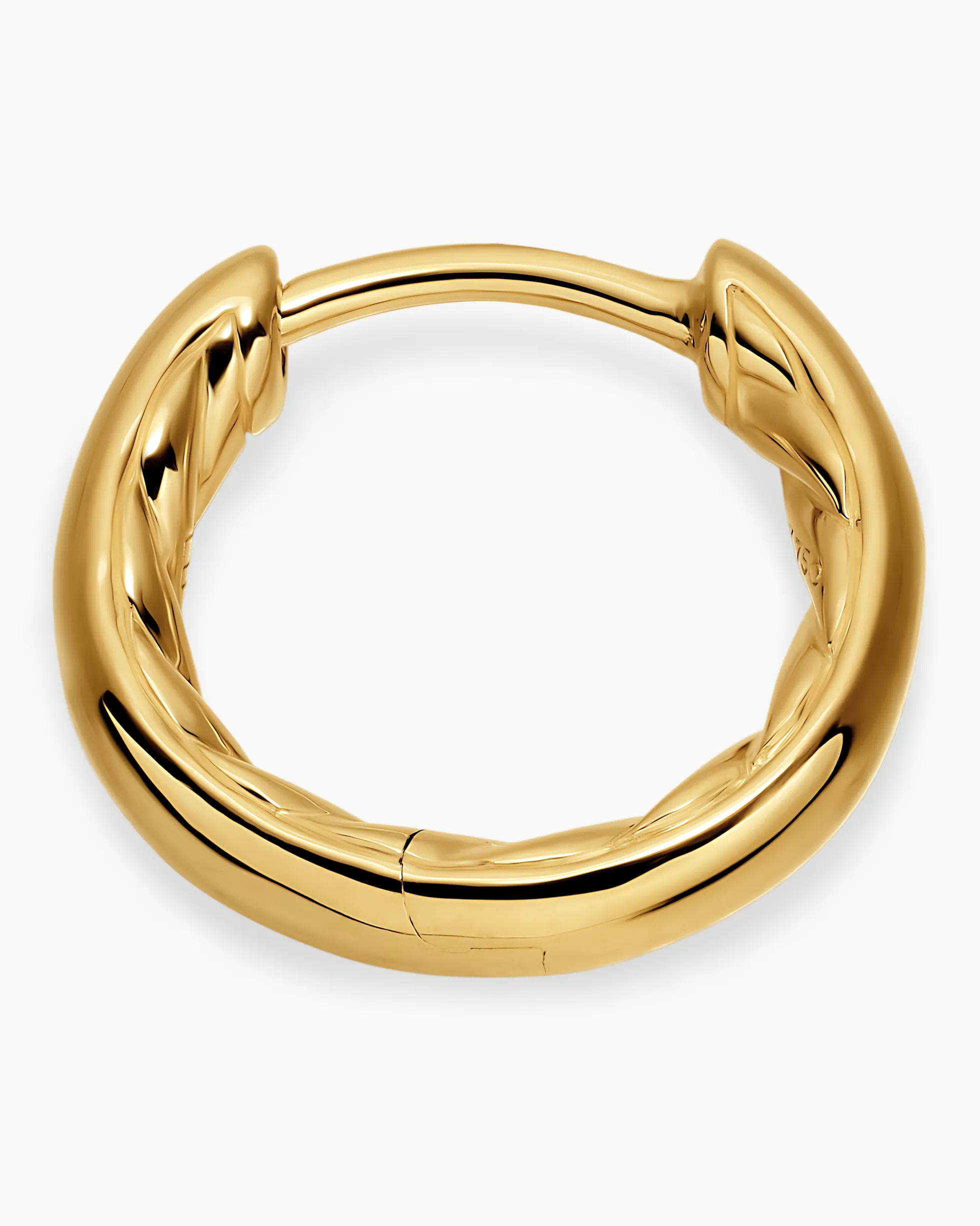 DY Mercer® Huggie Hoop Earrings 18K Yellow Gold, 12mm