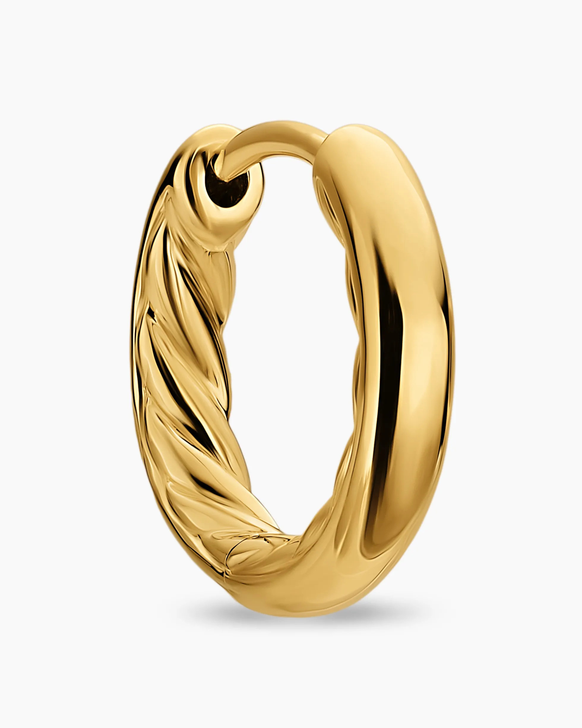 DY Mercer® Huggie Hoop Earrings 18K Yellow Gold, 12mm