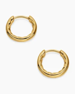 DY Mercer® Huggie Hoop Earrings 18K Yellow Gold, 12mm