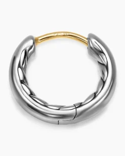DY Mercer® Huggie Hoop Earrings Sterling Silver, 12mm