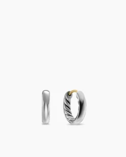 DY Mercer® Huggie Hoop Earrings Sterling Silver, 12mm