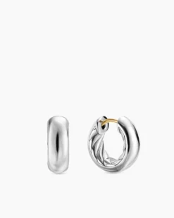 DY Mercer® Micro Hoop Earrings Sterling Silver, 13.4mm