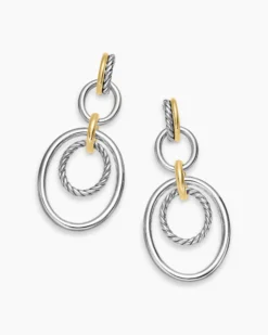 DY Mercer® Mobile Drop Earrings Sterling Silver with 18K Yellow Gold, 65.7mm