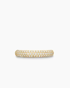 DY Mercer® Pavé Band Ring 18K Yellow Gold with Diamonds, 3.7mm