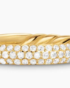 DY Mercer® Pavé Band Ring 18K Yellow Gold with Diamonds, 3.7mm