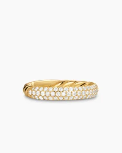 DY Mercer® Pavé Band Ring 18K Yellow Gold with Diamonds, 3.7mm