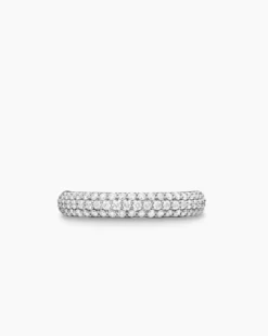 DY Mercer® Pavé Band Ring Sterling Silver with Diamonds, 3.7mm