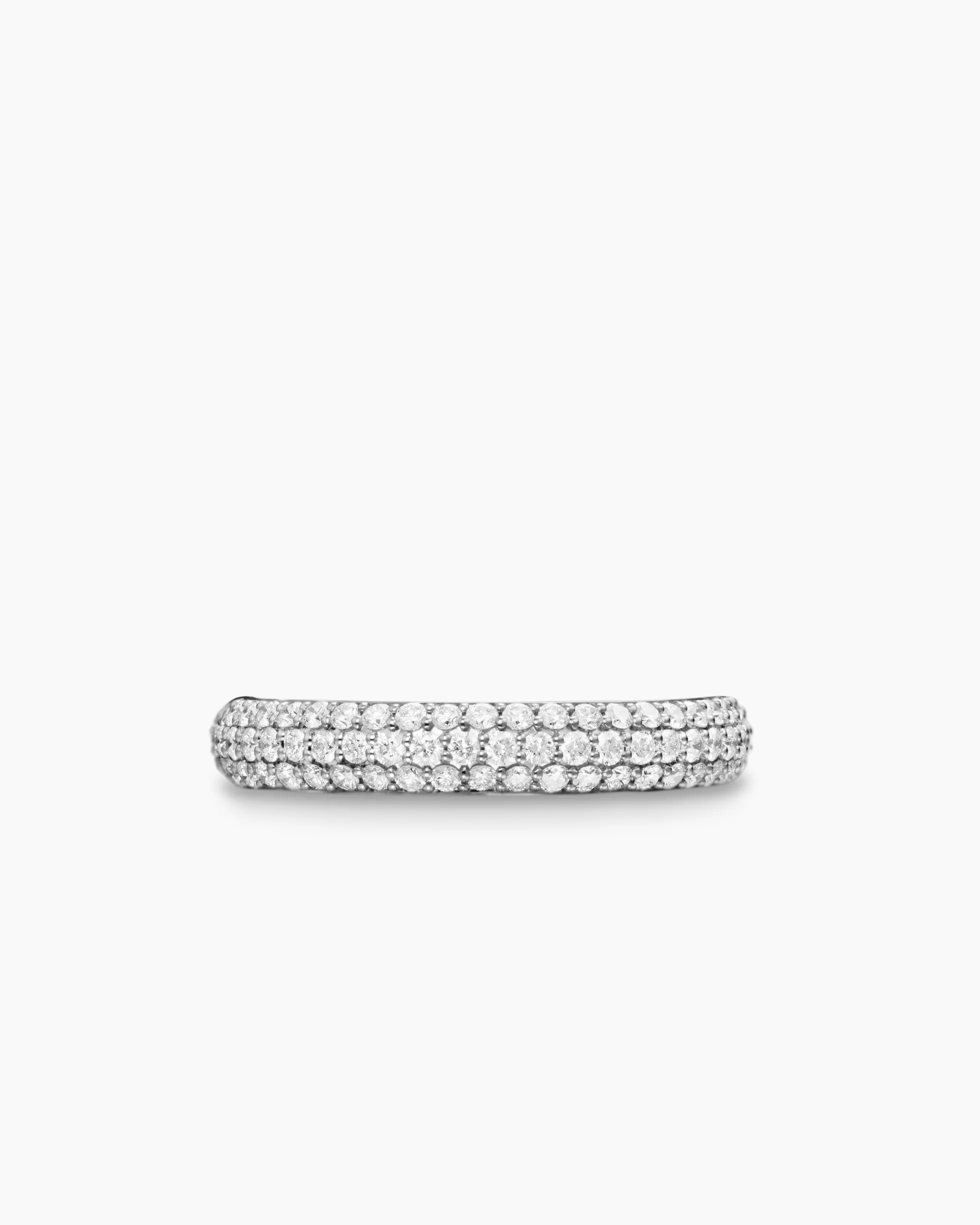 DY Mercer® Pavé Band Ring Sterling Silver with Diamonds, 3.7mm