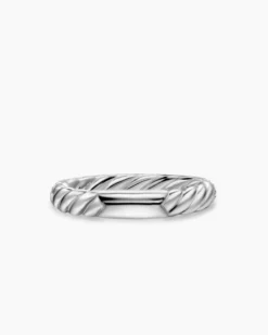 DY Mercer® Pavé Band Ring Sterling Silver with Diamonds, 3.7mm