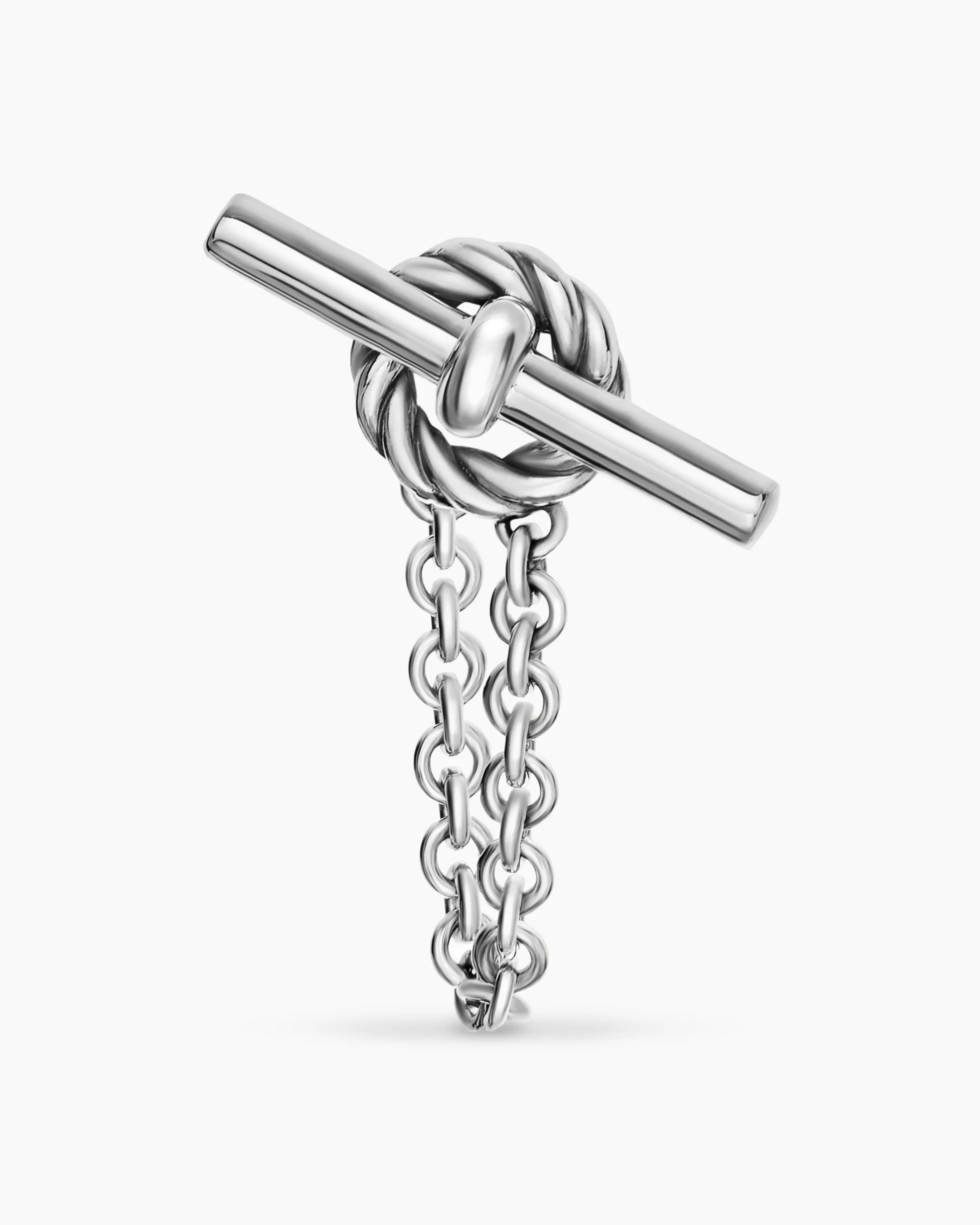 DY Mercer® Petite Toggle Chain Stud Earrings Sterling Silver, 38.2mm