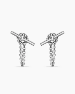 DY Mercer® Petite Toggle Chain Stud Earrings Sterling Silver, 38.2mm