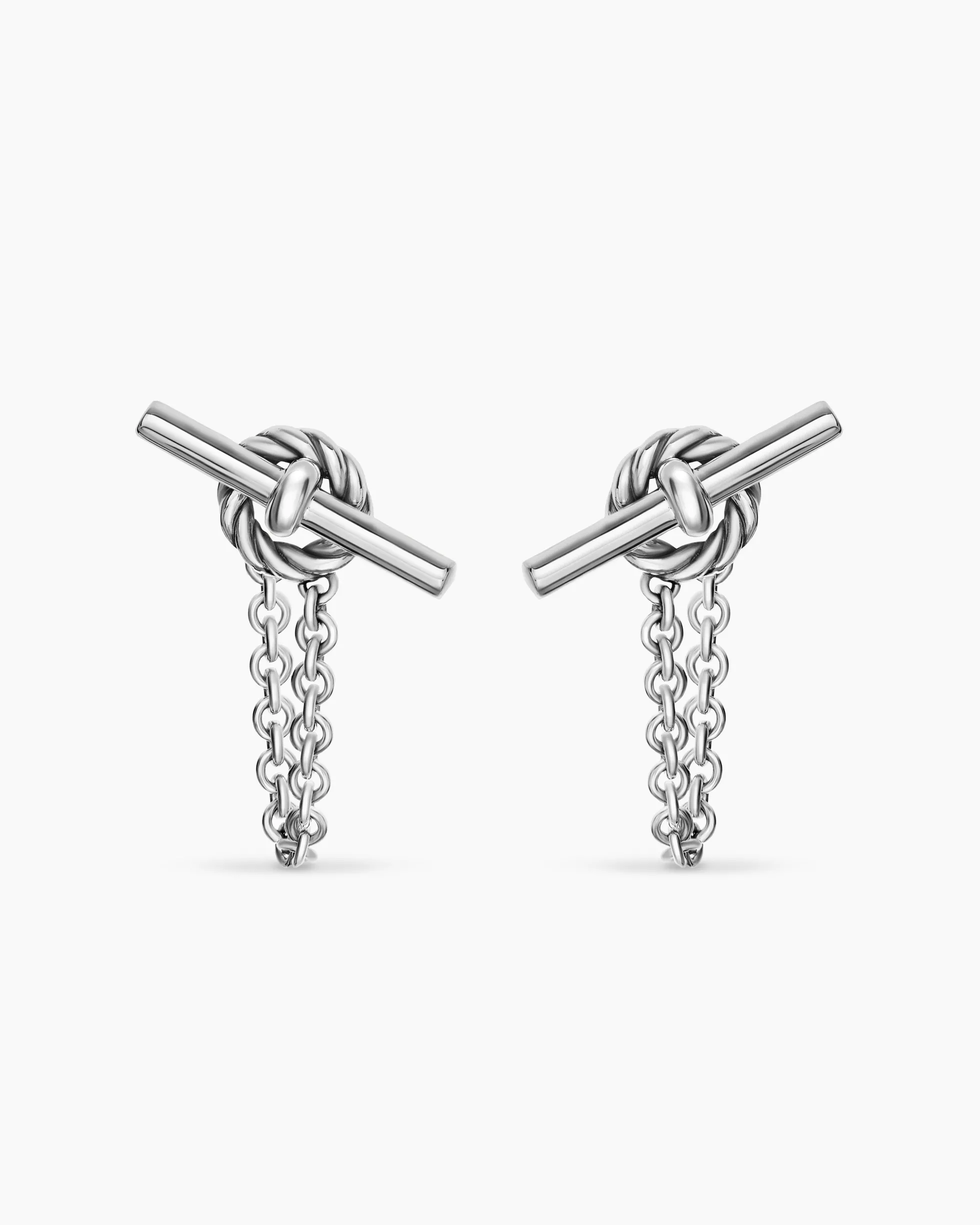 DY Mercer® Petite Toggle Chain Stud Earrings Sterling Silver, 38.2mm
