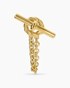 DY Mercer® Petite Toggle Chain Stud Earrings 18K Yellow Gold, 38.2mm
