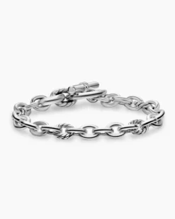 DY Mercer® Toggle Chain Bracelet Sterling Silver with Diamonds, 8mm