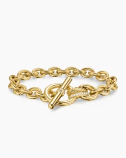 DY Mercer® Toggle Chain Bracelet 18K Yellow Gold with Diamonds, 8mm