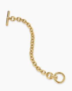 DY Mercer® Toggle Chain Bracelet 18K Yellow Gold with Diamonds, 8mm