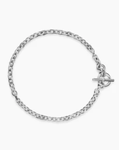DY Mercer® Toggle Chain Necklace Sterling Silver with Diamonds, 8mm