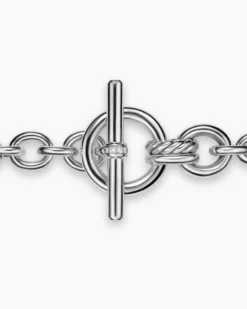 DY Mercer® Toggle Chain Necklace Sterling Silver with Diamonds, 8mm